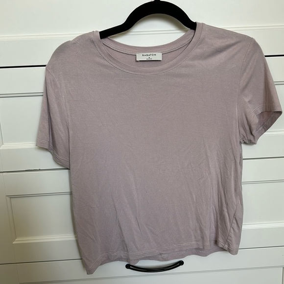 Babaton Tops - Aritzia Babaton Everyday T Shirt - Mauve - Size M